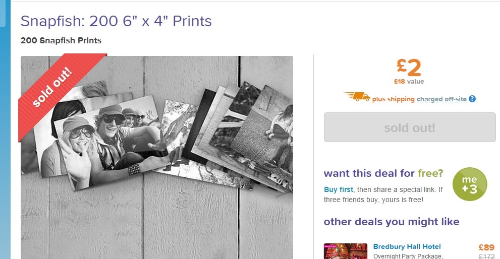 snapfish-living-social-sold-out 4英镑通过SNAPFISH洗了 200张6x4寸的照片 看图说话 讲故事 资讯 