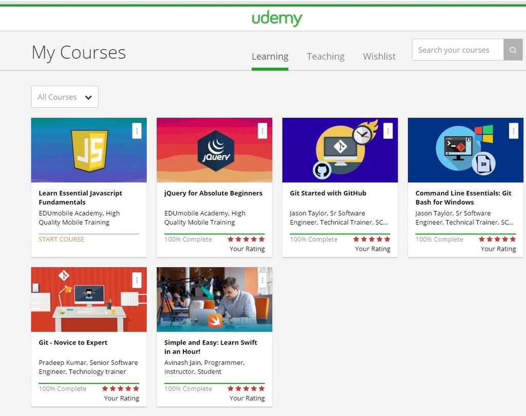 udemy-my-courses 活到老学到老 - Udemy 在线学习 学习笔记 资讯 