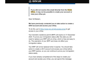 英国取消实体BRP签证卡: 从2025年开始都是电子签证