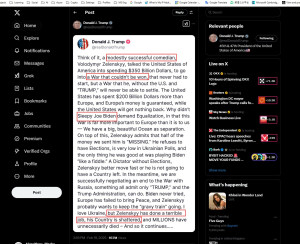 trump-diss-zelenskyy-300x244 特朗普对着乌克兰总统泽连斯基一顿骂，说他就是个喜剧演员，战争就是他的错。 