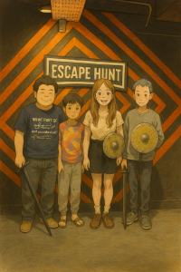 escape-hunt-cambridge-2025-04-12-18.53.20-200x300 剑桥密室逃脱 Escape Hunt 合影，用ChatGPT PS了一下，工作人员拍丑了，还是用Ghibli美化一下。 