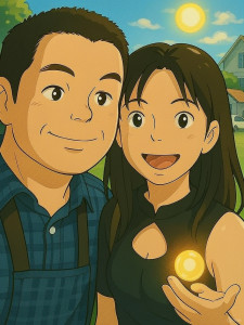 me-and-my-wife-4-225x300 用ChatGPT 4o的Ghibli功能将老照片变成吉普利风格。提示词：可以把这张照片生成吉卜力风格吗？尽量保持图片原有的元素 