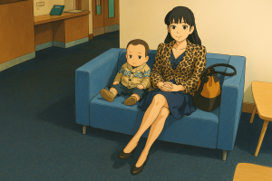 mum-and-son-300x200 用ChatGPT 4o的Ghibli功能将老照片变成吉普利风格。提示词：可以把这张照片生成吉卜力风格吗？尽量保持图片原有的元素 