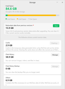 wechat-app-storage-220x300 微信的占用确实太大了，当然可以清空缓存，还有聊天记录（图片/视频）来减少空间。 
