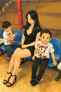 bedford-softplay-mum-and-two-sons-ghibli-200x300 前几年娃小的时候每周末都会去Soft Play 
