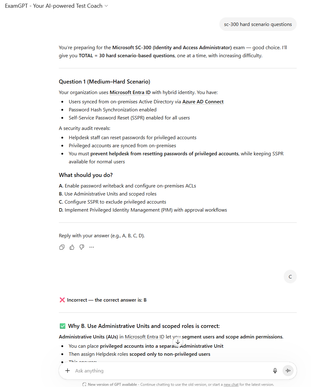 examgpt-hard-scenario-questions 做了一个考试利器: ExamGPT - 碎片时间刷题助手 ChatGPT (OpenAI) 人工智能 (AI) 在线工具 技术 考试 