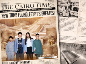 Tutankhamun2025-04-20-22.48.07-300x225 伦敦埃及博物馆/古埃及法老图坦卡蒙的沉浸式展览/ 家庭合照 
